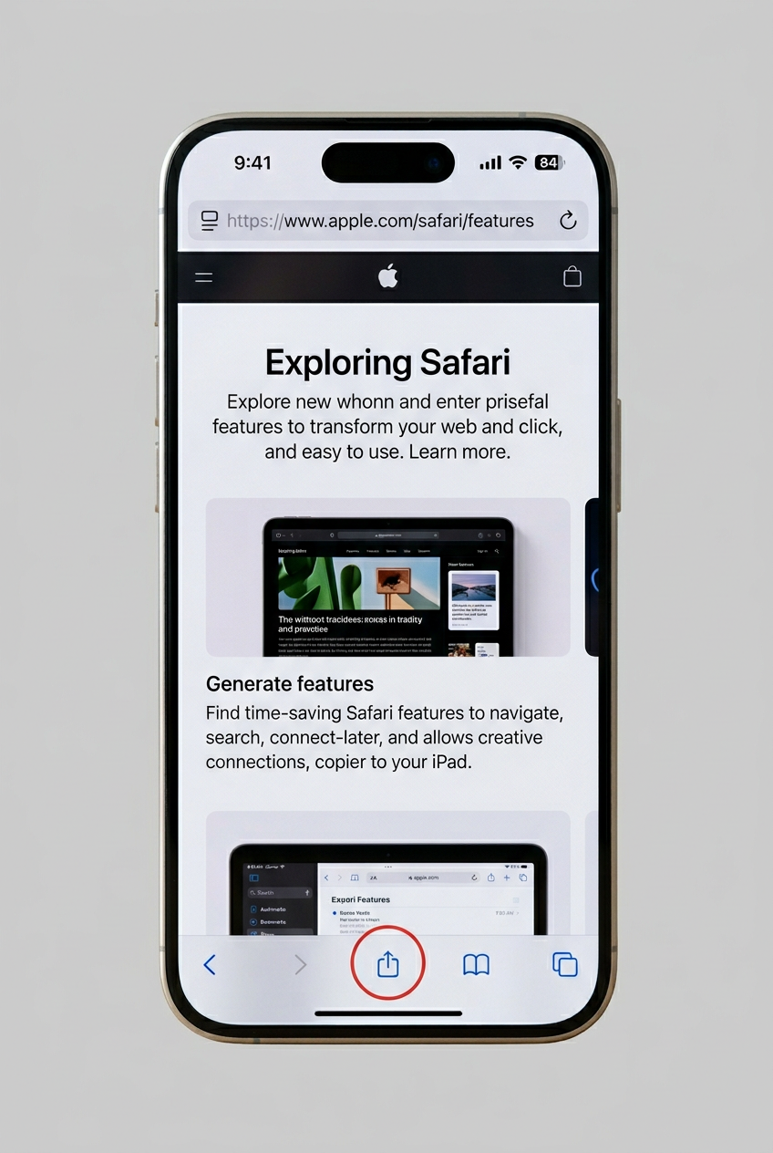Tap the Share Button